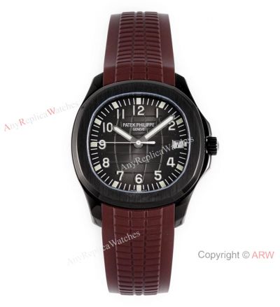 Swiss Grade Copy Patek Philippe Aquanaut Brown Rubber Strap Watch 40mm